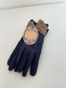 Powder Designed In Scotland Designer Navy Gloves New With Tags - Picture 1 of 5