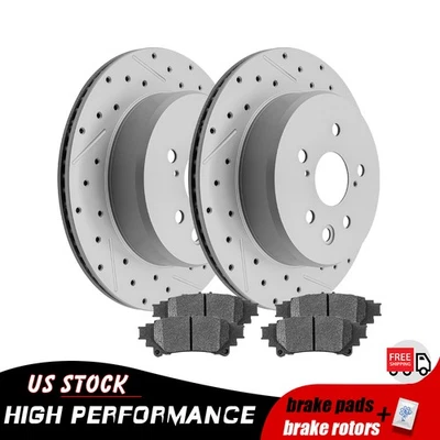 Pastillas de freno rotores de disco perforados traseros de 310 mm para Lexus IS350 IS300 GS350 RC300 Foto 1 de 4