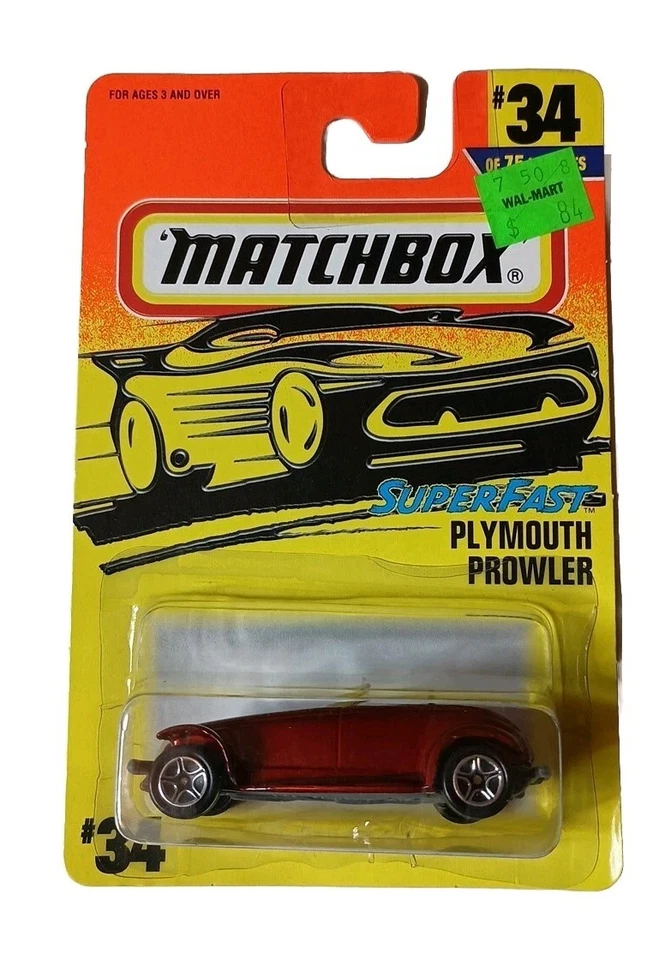 Matchbox Red 1997 #34 Plymouth Prowler Superfast MOPAR HEMI Hellcat Roadster