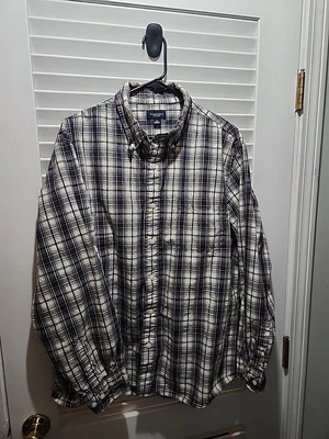 Camisa de vestir Sonoma azul a cuadros manga larga con botones bolsillo talla XL para hombre’s Foto 1 de 4