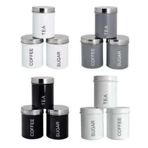 Juego de frascos redondos de metal para cocina té café azúcar cocina almacenamiento carrito frascos - Imagen 1 de 20