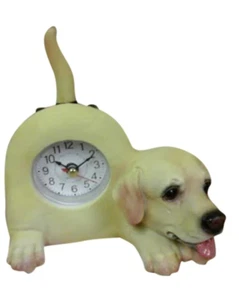 Orologio per cani giallo da laboratorio con coda scodinzolante - 6"W x 5"H - Foto 1 di 1