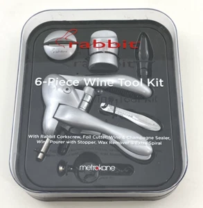 Rabbit 5-Piece Wine Tool Kit Set Corkscrew, Foil Cutter, & More - Missing Pourer - Picture 1 of 10