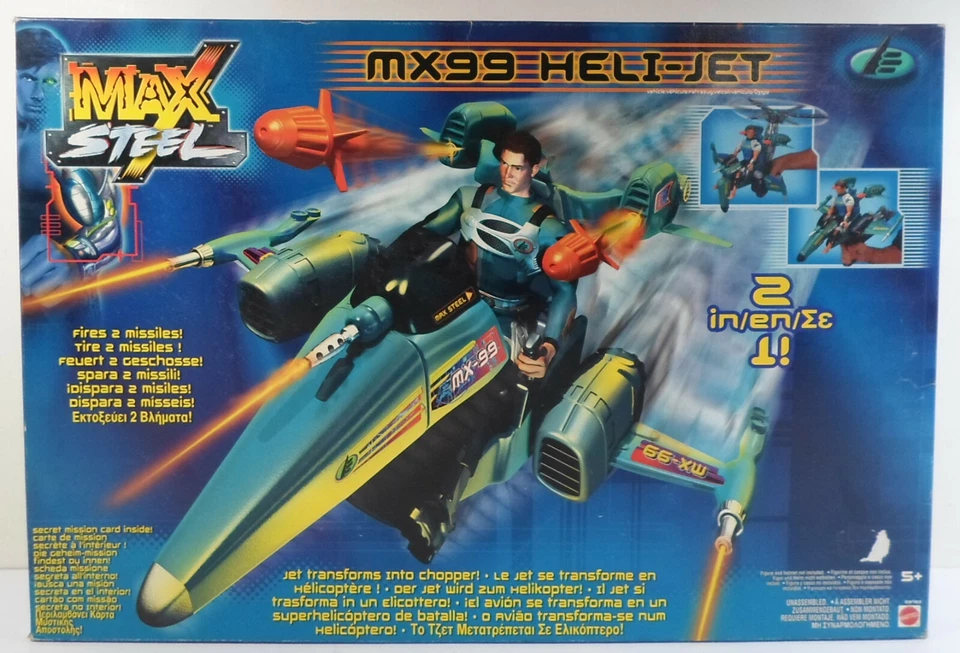 Vintage Mattel 2001 Max Steel Mx99 Heli-jet Vehicle
