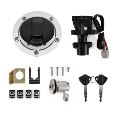 For Suzuki GSXR 1000 750 600 Fuel Gas Cap Seat Lock Keys Ignition Switch 05-18 - Image 1 of 4