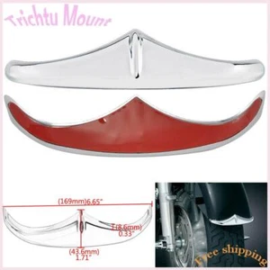 For Harley Touring Street Glide Chrome Front Fender Accent Leading Edge Tip Trim - Picture 1 of 12