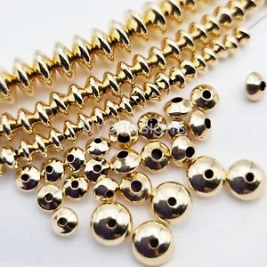 Cuentas de platillo llenas de oro 3,6 mm 4,5 mm 5,5 mm 7,3 mm 7,8 mm hágalo usted mismo joyería oro 14k - Imagen 1 de 21