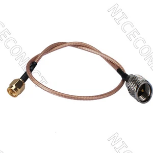 Cavo coassiale RP-SMA maschio spina a mini UHF maschio treccia RG316 20cm per antenna WiFi - Foto 1 di 3