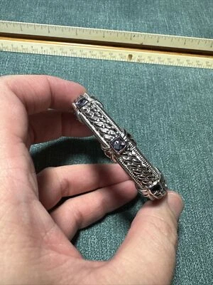 Brazalete con bisagras Judith Ripka de plata de ley 925 amatista Diamonique Foto 1 de 4