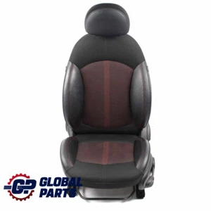 Mini R60 Asiento Delantero Izquierdo Sport Tela Cuero Líneas Paralelas Rojo - Imagen 1 de 12