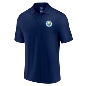 Camisetas polo oficiales de fútbol para adultos del Manchester City - azul marino - Imagen 1 de 3