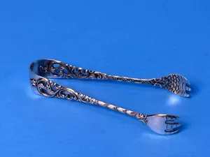 Vintage NM Norwegian Sterling Silver Sugar Tongs ~ 830S - Picture 1 of 6