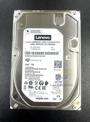 SeagateST6000NM029A Lenovo Exos 7E8 6TB 7.2K SAS 12Gbps 3.5'' 128MB Hard Drive - Image 1 of 3