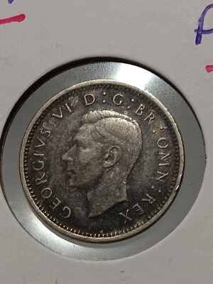 Gran Bretaña 1937/Reino Unido 3 peniques - Moneda de plata mundial - Au Toned Choice N/185 Foto 1 de 2
