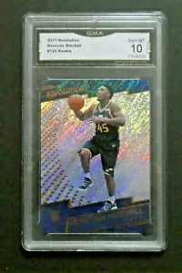 2017 Panini Revolution Rookie RC Donovan Mitchell #125 Utah Jazz GMA 10 Gem MT - Picture 1 of 2