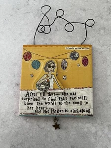 Leigh Standley 2009 Curly Girl Design Wall Plaque Matters of Faith - Picture 1 of 5
