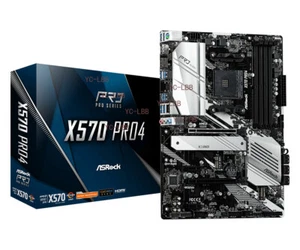 ASRock AMD X570 Motherboard ATX X570 PRO4 Socket AM4 DDR4 SATA3 HDMI DP M.2 NEW - Afbeelding 1 van 4