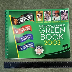 2003 Baseball Green Book National League NL Official Media Guide MLB Yearbook - Picture 1 of 9