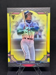 Chipper Jones 2022 Topps Triple Threads #96 Citrine/75 Atlanta Braves - Imagen 1 de 2