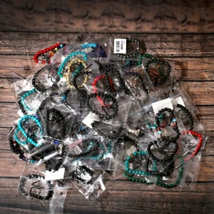 Wholesale 30 Pcs a Lot Natural Stone Bracelet Mixed Random Style Unsex Bangles - Picture 1 of 35