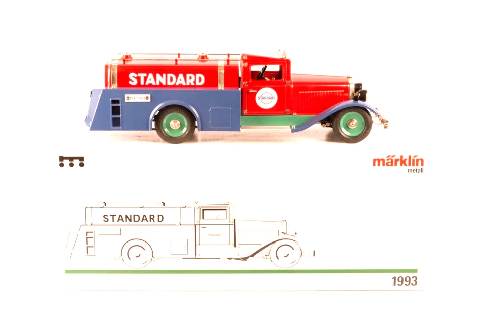 Märklin Auto 1993 Autocarro Camion Cisterna 1107 Standard Mai Usato Limitato Ovp - Immagine 1 di 1