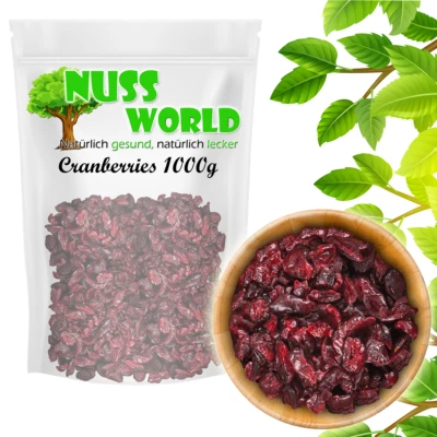 1 Kg Cranberries Cranberry Getrocknet Ganz Top & Frisch 1000 g 1A - Bild 1 von 4
