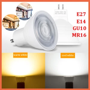 LED Bulbs GU10 MR16 E27 E14 Spot Light Lamps Warm Cool White 5W 7W Lightbulbs - Picture 1 of 12