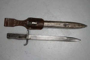 WW1 BAIONETTA DI RICAMBIO TEDESCA M88/98 TUTTA IN ACCIAIO CON FODERO E RANA. - Foto 1 di 21