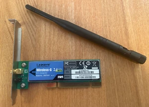 Linksys WMP54G 54Mbps PCI Wireless Card - Free 48hr Royal Mail Tracked Shipping. - Afbeelding 1 van 10
