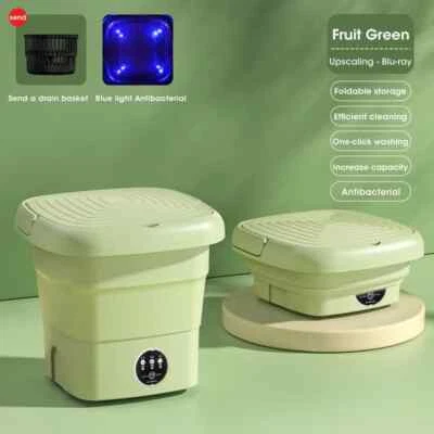 Small Folding Washing Machine Underwear Socks Mini Cleaning Machine Portable New - Image 1 of 4