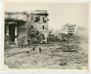 Vintage WW2 Foto 1940er Philippinen Manila University Damage Large Photo - Bild 1 von 2