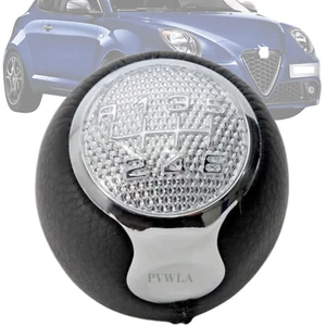 Schaltknauf komplett für Alfa Romeo Mito 6 Gang Linse Ledergriff - Bild 1 von 4