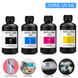 4*250ML LED UV Tinte für Epson 1390 L800 1400 1410 1430 1500W L805/1800 XP600 - Bild 1 von 3