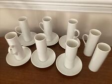 MCM porcelain Schmid Demitasse espresso 8 Cups & 6 SAUCERS LaGardo Tackett set