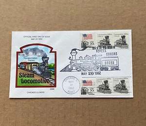 US FDC Collins Hand-Painted #1897a Locomotive 1982 - Picture 1 of 3