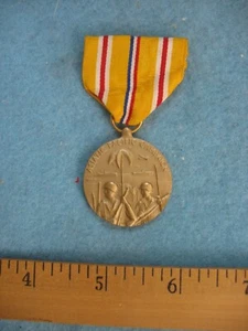 Original WWII US WWII Asiatic Pacific Campaign Medal crimped brooch. - Picture 1 of 2