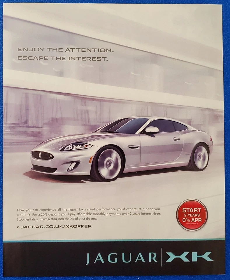 2012 JAGUAR XK / XKR LUXURY AND PERFORMANCE ORIGINAL BRITISH SPORTS CAR PRINT AD - Image 1 of 1
