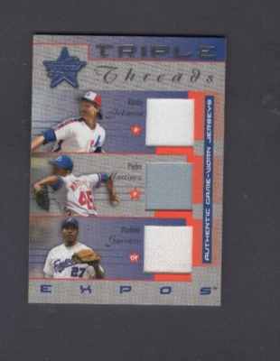 2002 ЛИСТ ТРОЙНОЙ НИТКИ #45/100 ДЖЕРСИ #8 ПЕДРО МАРТИНЕС/РЭНДИ ДЖОНСОН/ВЛАДИМИР - Изображение 1 из 2