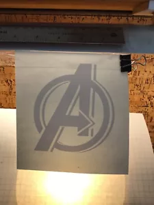 The AVENGERS Logo - WHITE - Vinyl Sticker Decal - MM4.1402 - Picture 1 of 2