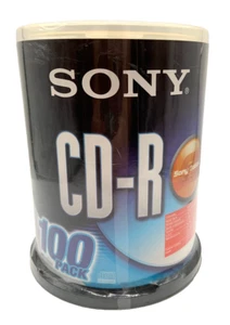 Sony CD-R Media Disc 700MB 1X-48X 100 Pack SEALED Sony Optical 100CDQ80S1 - Picture 1 of 5