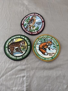 PENNSYLVANIA GAME COMMISION WORKING TOGETHER FOR WILDLIFE 3 PATCH LOT - Picture 1 of 8