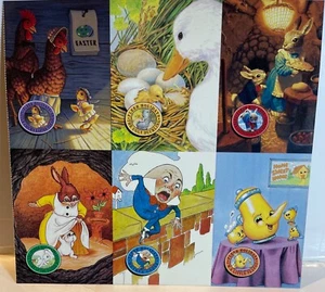 1995 Fleer Uncut 6 Card Sheet Easter Holiday Cards 7 3/4" X 7 1/8" Promo - Picture 1 of 2