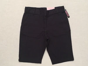 Chaps Girl's Navy Blue Approved School Wear Stretch Bermuda Shorts, Size 10 Reg. - Picture 1 of 11