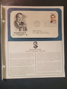 1995 PCS First Day Cover 32 c cent Richard Nixon Stamp #2955 + PCS Info Page - Picture 1 of 12