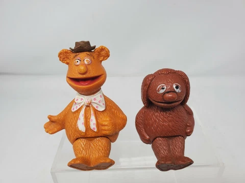 Vintage The Muppet Show Fozzie Bear Rowlf  Dog 4” Figures 1978 Jim Henson Toys Cover