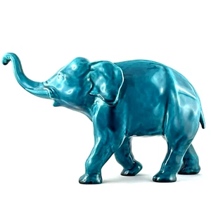 ELEPHANT Bleu Ancien Céramique PAUL MILLET à SÈVRES, deck/lachenal/massier/1900 - Picture 1 of 19