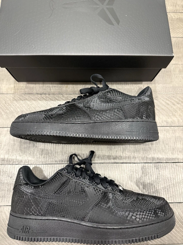 Size 12 - Kobe Bryant x Nike Air Force 1 Low Triple Black - Image 1 of 4