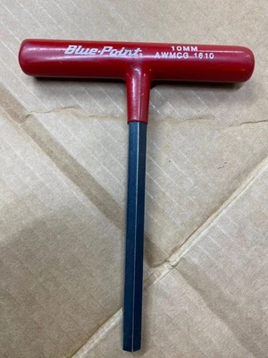 Blue-Point AWCG1610 10mm 6 Point Hex Allen Key T Handle Red Rubber Handle - Image 1 of 4