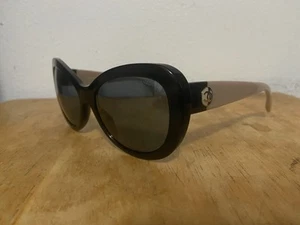 Chanel  5321-A c.1333/26 Cat Eye Black Sunglasses Gray Mirrored Lens - Picture 1 of 5
