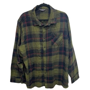 Alpine Design men’s Cotton Blend green Plaid Flannel Shirt 2XL casual gorpcore - Picture 1 of 7